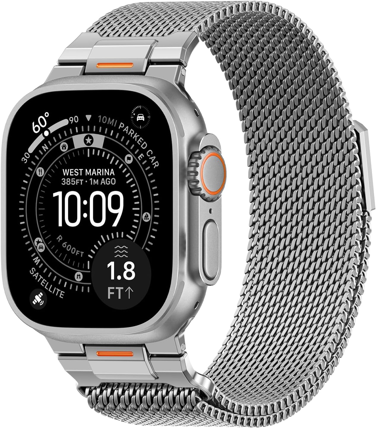 BXUXOHS Milanese Loop for Apple Watch Band 42mm 41mm 40mm 38mm iWatch Men