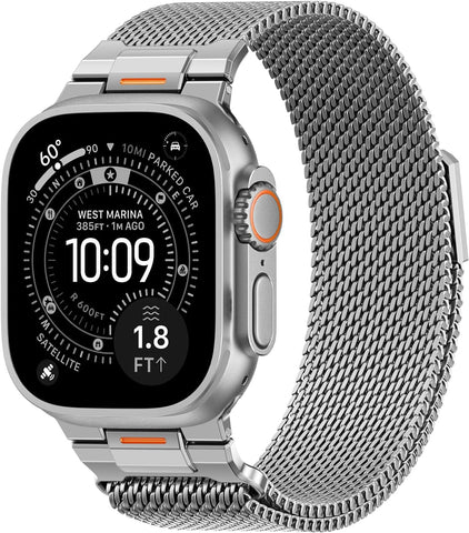 BXUXOHS Milanese Loop for Apple Watch Band 42mm 41mm 40mm 38mm iWatch Men
