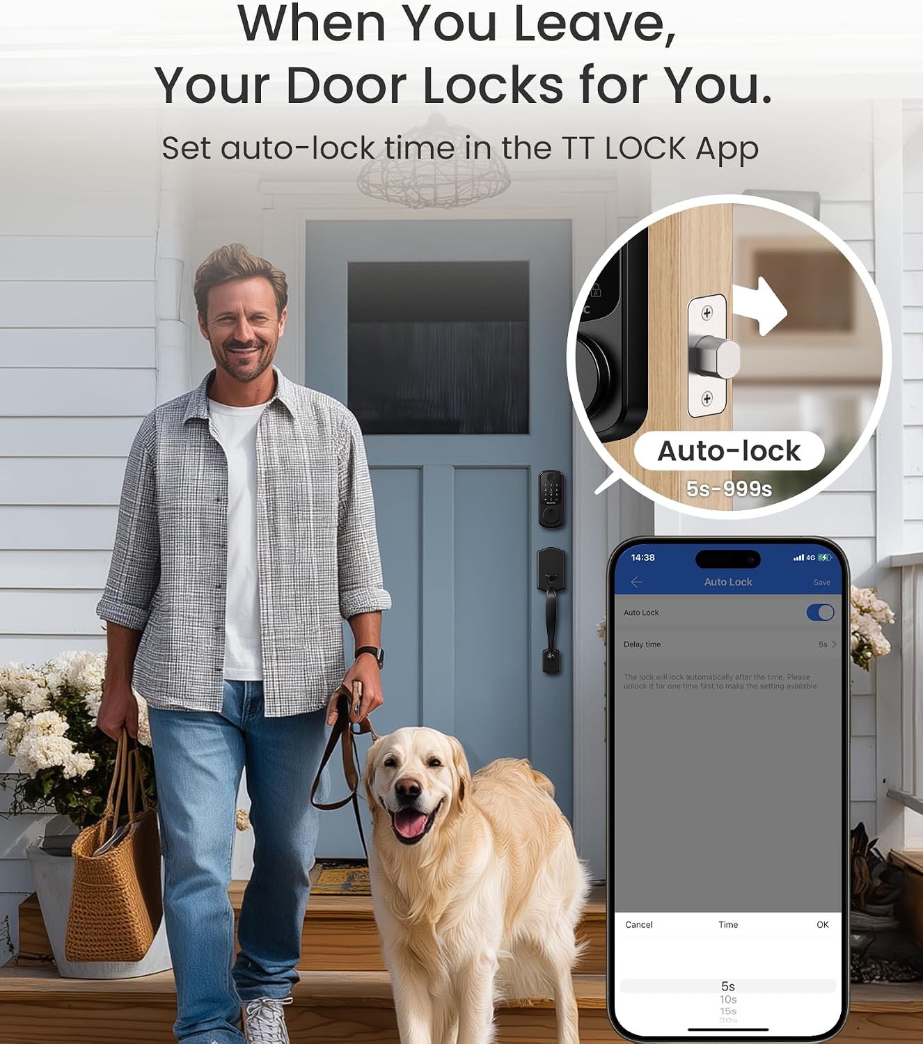 DESLOC WiFi Fingerprint Smart Lock with App Control and Keypad