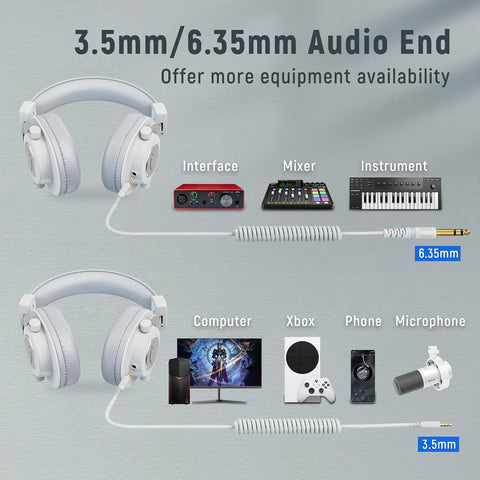 FIFINE HD8W Studio Monitor Headphone with 50mm Drivers, for Vocal Recording