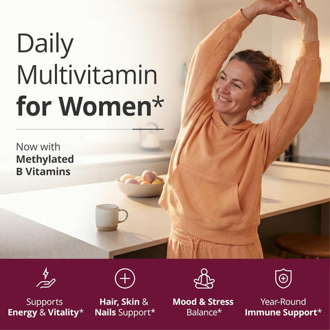 Vimerson Health Multivitamin for Women: Methylated B Vitamins, Chelated Minerals and Bioavailable D3 for Focus and Energy Support – Daily Womens Multivitamins and Multiminerals – 60 Capsules