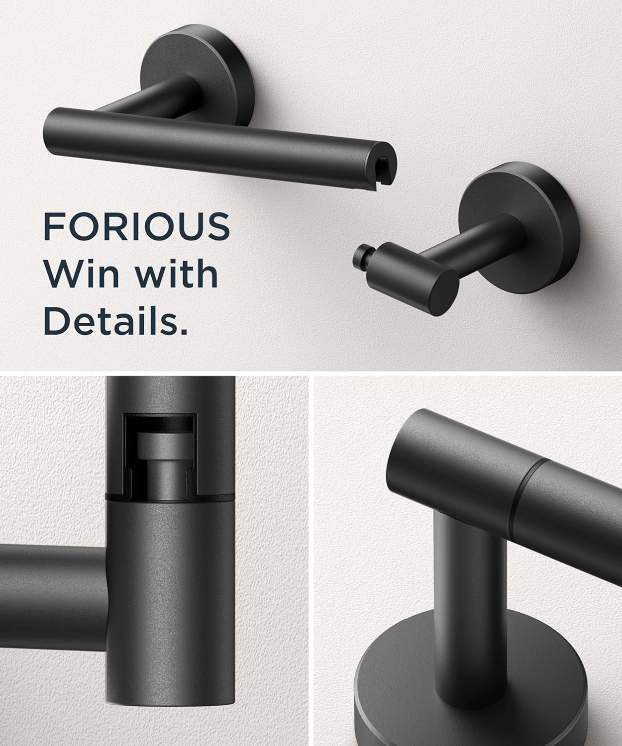 FORIOUS Commercial Toilet Paper Holder Wall Mount Bathroom Tissue Holder