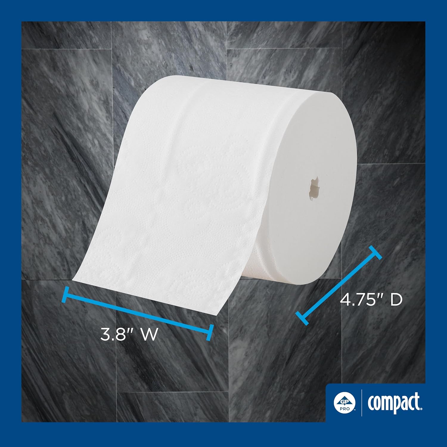 Angel Soft Professional Series Compact Premium Embossed Coreless 2-Ply High-Capacity Toilet Paper by GP PRO, White, 19371, 750 Sheets Per Roll, 36 Rolls Per Case