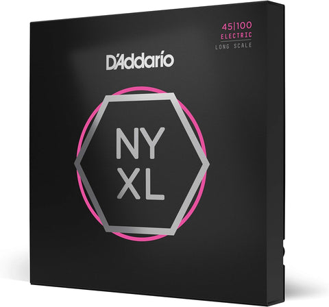 D'Addario NYXL Bass Guitar Strings 45-100, Regular Light, 4-String