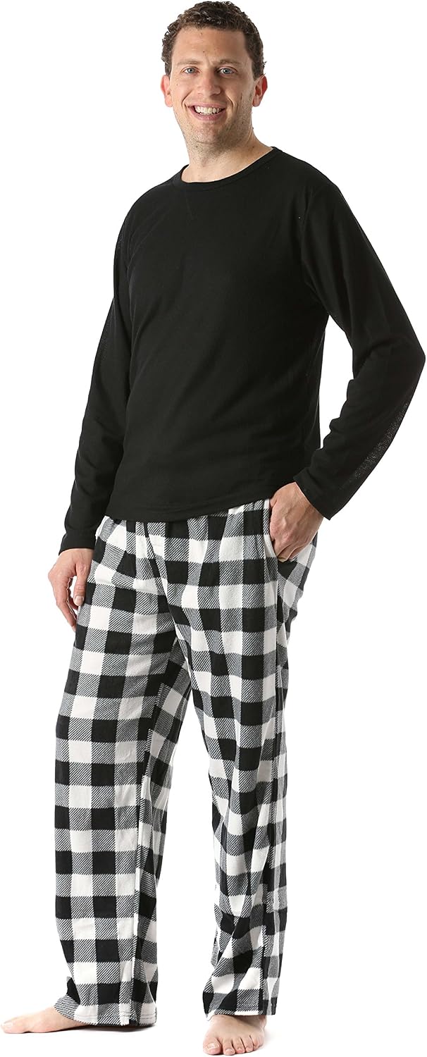 #followme Polar Fleece Pajama Pants Set for Men Sleepwear PJs