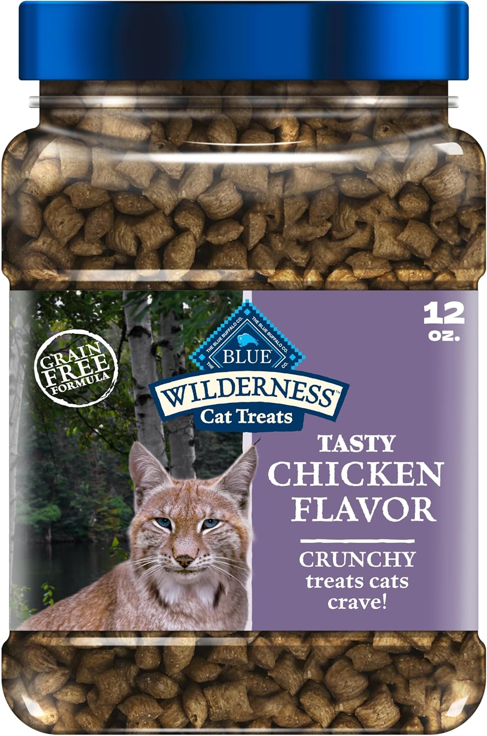 Blue Buffalo Wilderness Tasty Chicken Crunchy Cat Treats, Grain-Free, 12 oz
