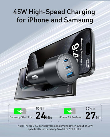 Anker 167.5W Max 3-Port Ultra-Compact USB C Fast Charging Car Charger