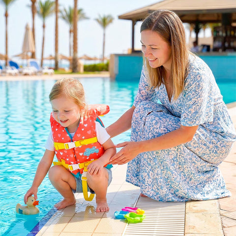 Dark Lightning USCG Approved Infant Life Jacket 0-30 lbs, Toddler Swim Vest and Baby Life Vest for 1-3 Years, 20-30 lbs, Headrest, Leg Strap and Grab Handle