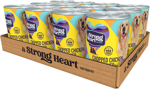 A Strong Heart Chopped Chicken & Liver Dog Food, 13.2oz, 12pk