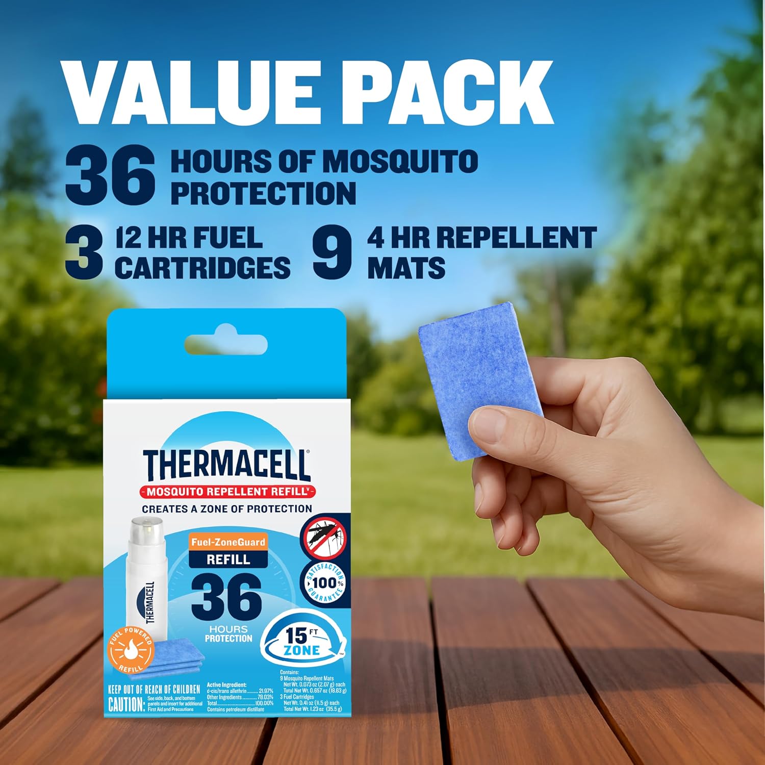 Thermacell Fuel-ZoneGuard Fuel Powered Mosquito Repellent Refills, 36-Hr