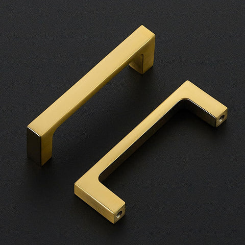 Ravinte Brushed Gold Kitchen Cabinet Solid Handles,3 Inch,10 Pack