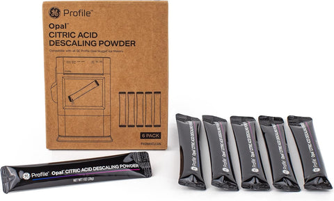 GE Profile Opal Descaling Powder, Removes mineral deposits and scale build-up, Enhanced Ice Performance, 6 Pack Kit