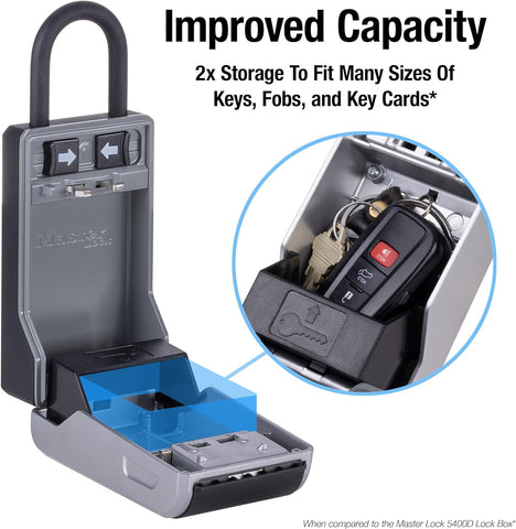 Master Lock High Capacity Key Lockbox, Combination Dial, Removable Shackle
