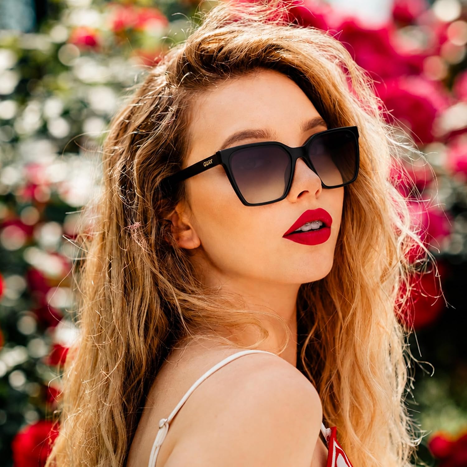 QUAY Level Up Square Sunglasses for Women