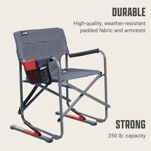 Coleman Pro Rocker Chair, Easy & Fast Folding, Up to 250lb Capacity, Great for Camping, Easily Portable, Mussel