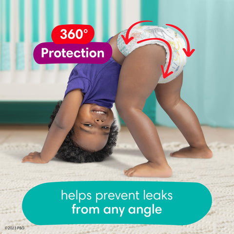 Pampers Cruisers 360 Diapers - Size 6, One Month Supply (104 Count), Pull-On Disposable Baby Diapers, Gap-Free Fit
