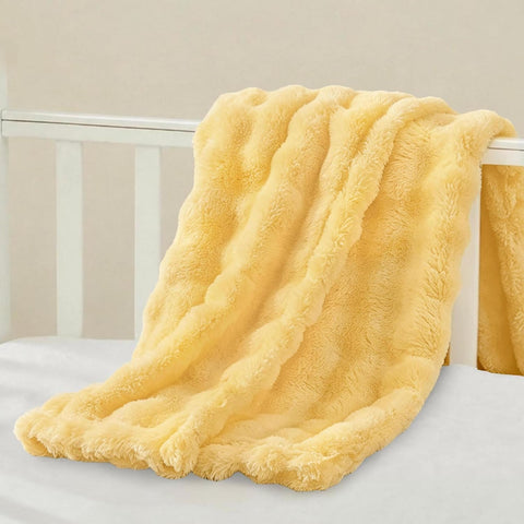 Yurhap 3D Cloud Bubble Baby Blankets for Girls Boys Cuddly Fleece Baby Gift