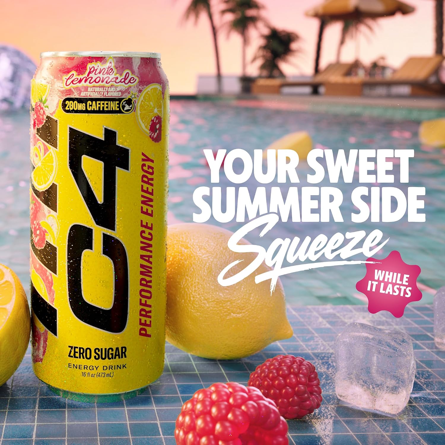 C4 Performance Energy Drink with Zero Sugar, 200mg Caffeine, 16 Fl Oz 12pk