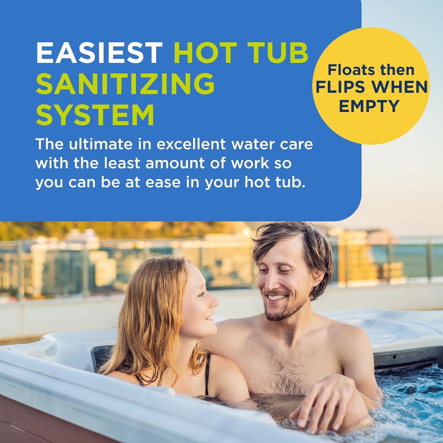 FROG @Ease Replacement SmartChlor Cartridge 3 Pack with 30 Test Strips for use with Hot Tub FROG @Ease Floating System - Hot Tub Sanitizer System Supports Less Chlorine Use