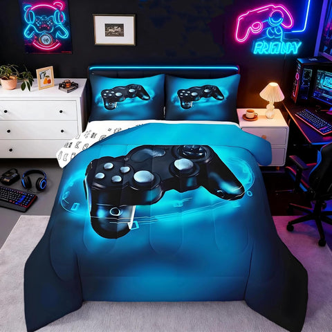 Feelyou Gamer Bedding Set Twin Size for Kids Boys Girls for Boys