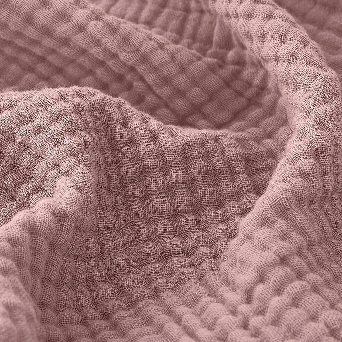 EMME Muslin Cotton Blanket King Size for Adults Bed Dusty Pink 108" x 90"