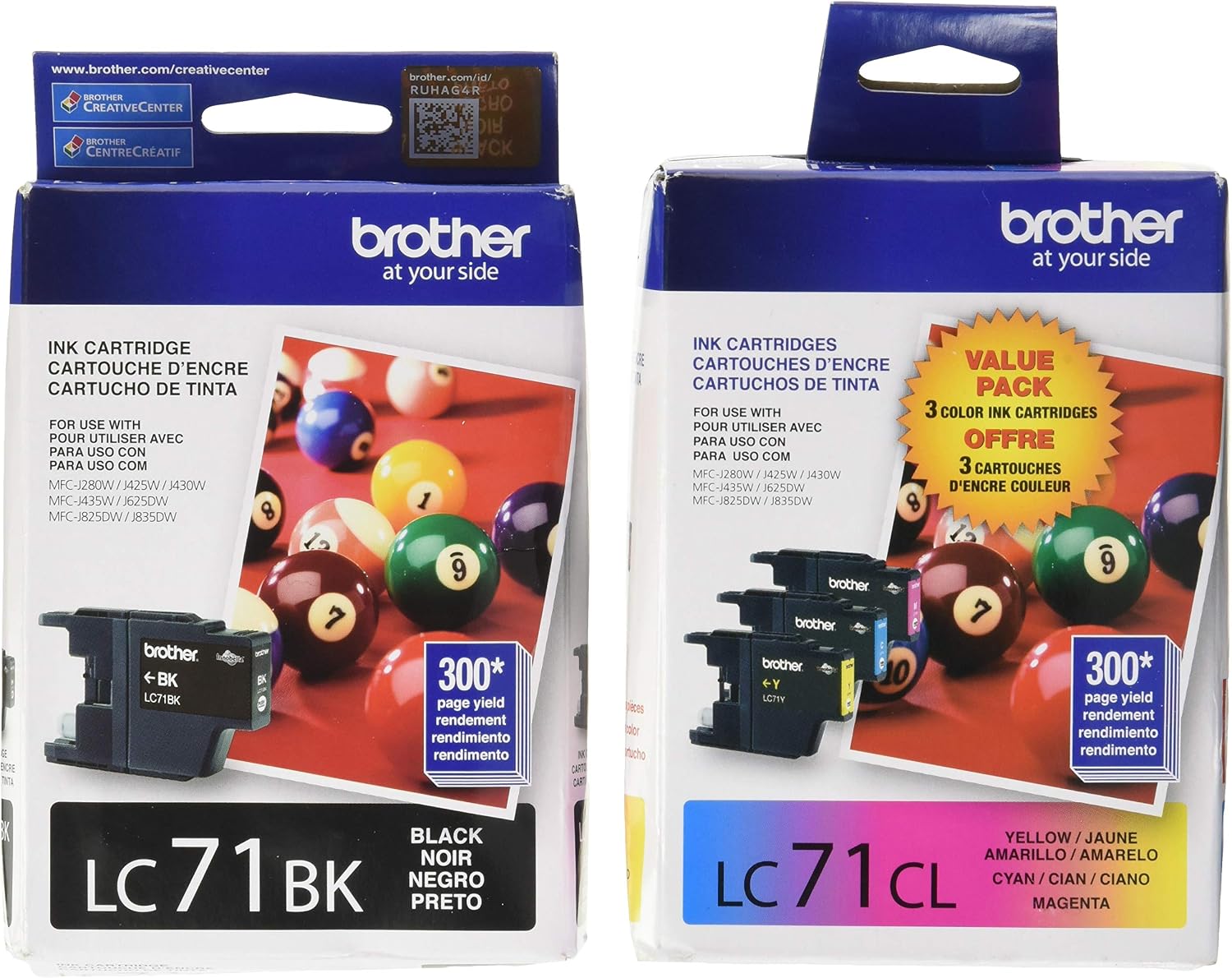 Brother LC71 Standard Yield Ink Cartridge Set