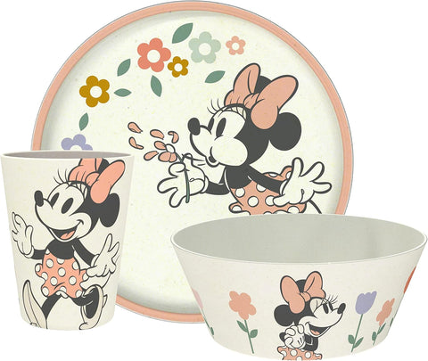 Zak Designs Minnie Mouse Kids Dinnerware Plate, Bowl & Tumbler, 3-Piece Set