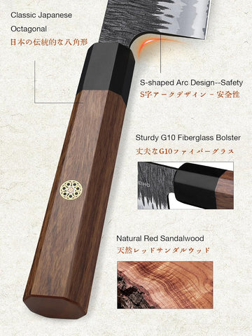 9 Inch Kiritsuke Chef Knife – 9 Layer 10Cr15MoV Steel