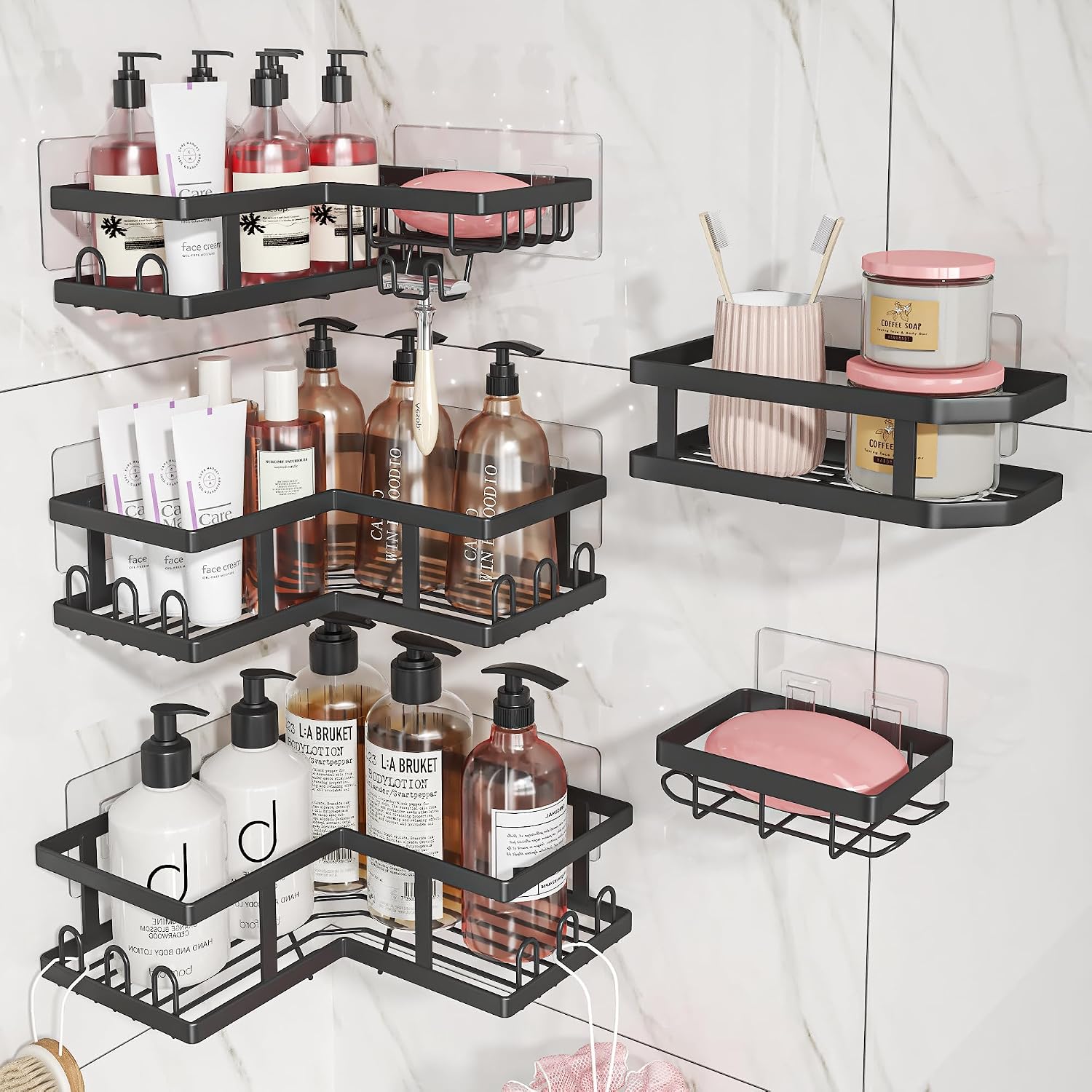 Youvip Corner Shower Caddy-Kitchen & Home Decor, Pink