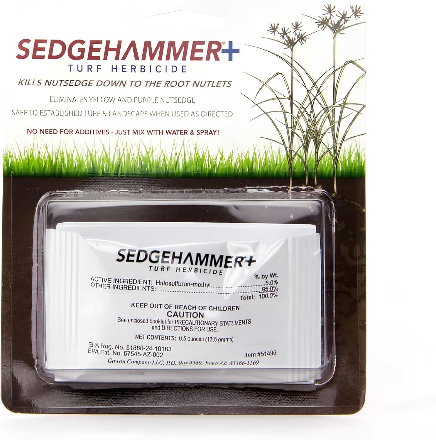 Sedgehammer Plus Turf Solution, 13.5 Grams, Nutsedge Control