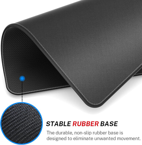 MROCO Essential Office & Gaming Mouse Pad, 30% Larger, 8.5” x 11” in, Black