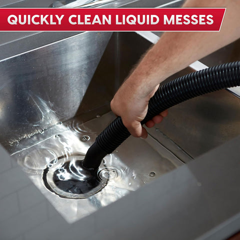 Vacmaster VOC508S 1101 5-Gal 4 Peak HP Stainless Steel Wet/Dry Vac Red