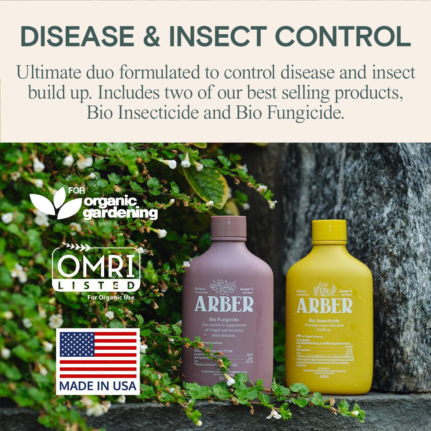 Arber Organic Insecticide & Fungicide for Plants - Indoor/Outdoor, 16oz