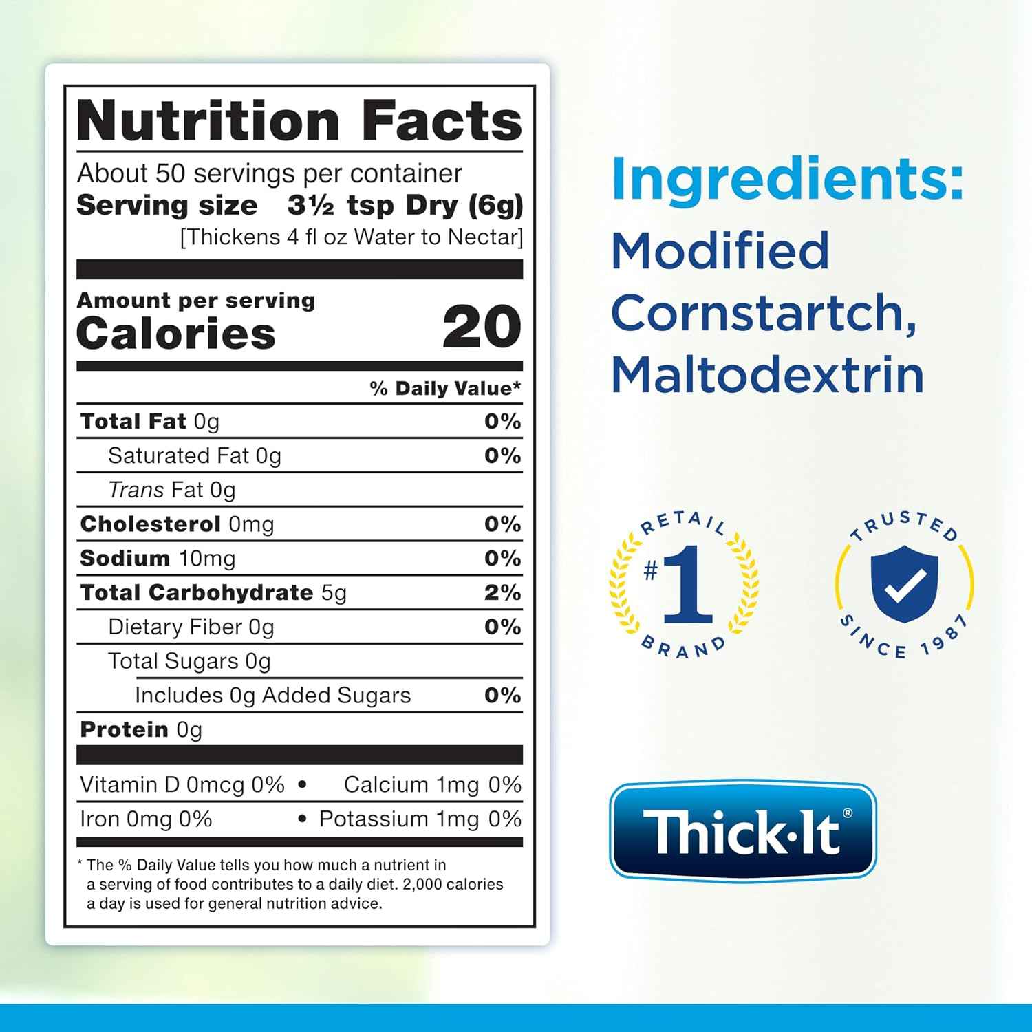 Thick-It Original Food & Beverage Thickener Powder, 36 oz Canister, 2 Pack | Thickening powder for dysphagia; dissolves instantly in hot or cold food & liquids; flavorless, gluten free, easy to use