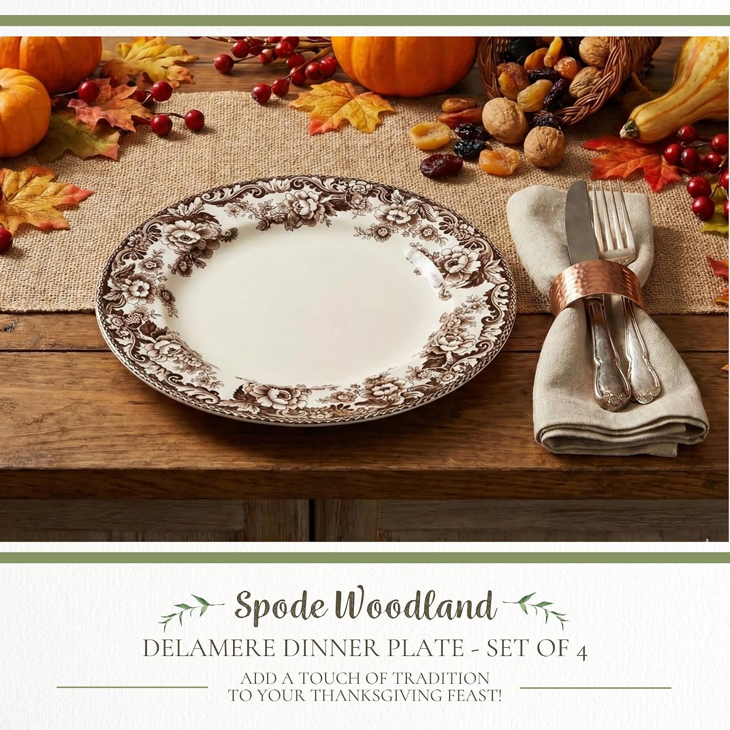 Spode Delamere Dinner Plate, Set of 4