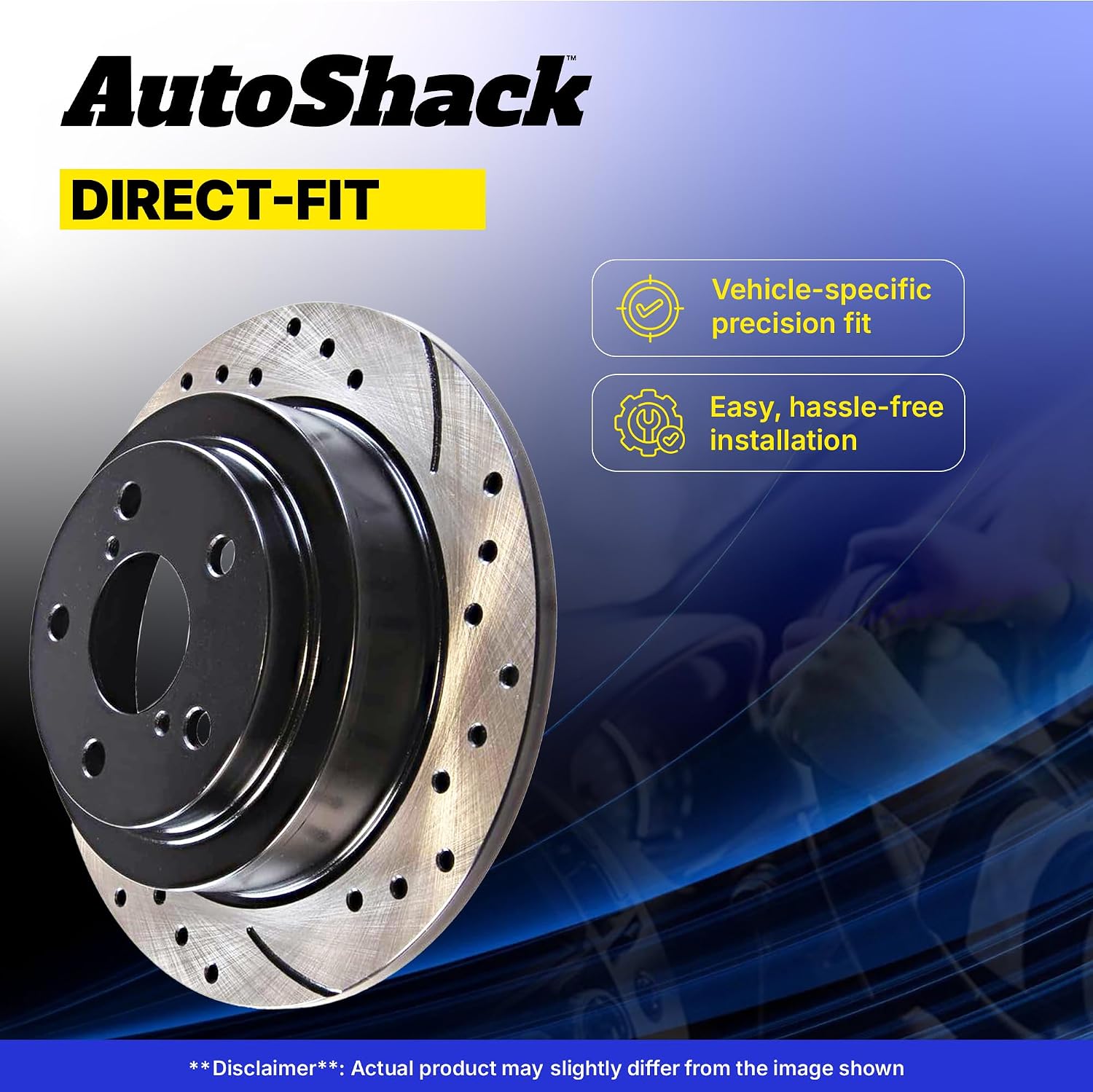 AutoShack Front E-Coated Rotors 12.91" (328 mm) for Jeep Commander 2010