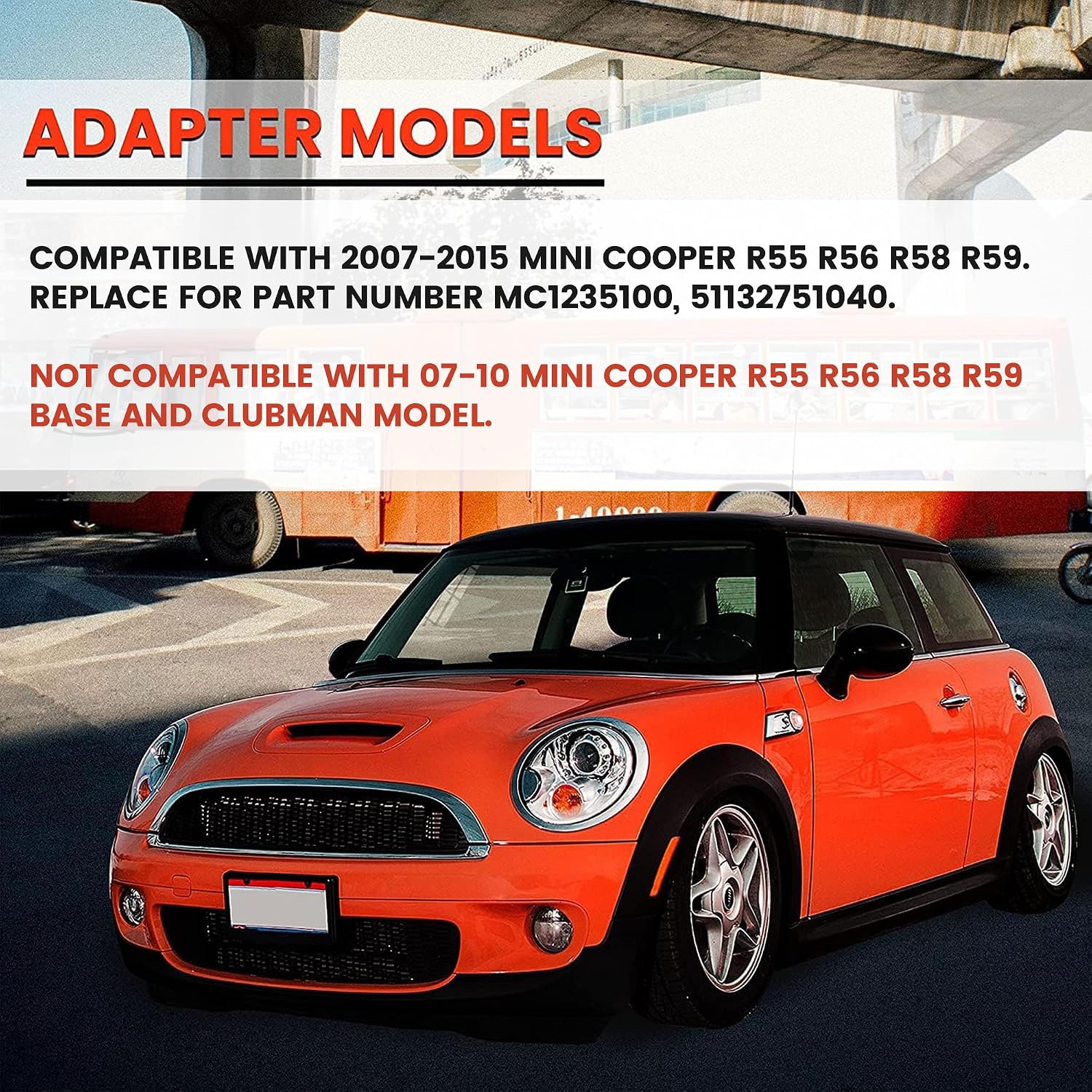 Kojem Chrome Grille Hood Molding Trim Compatible with 2007-2015 Mini Cooper R55 R56 R58 R59 Replacement for 51132751040 MC1235100 Front Grill Hood Trim Moulding