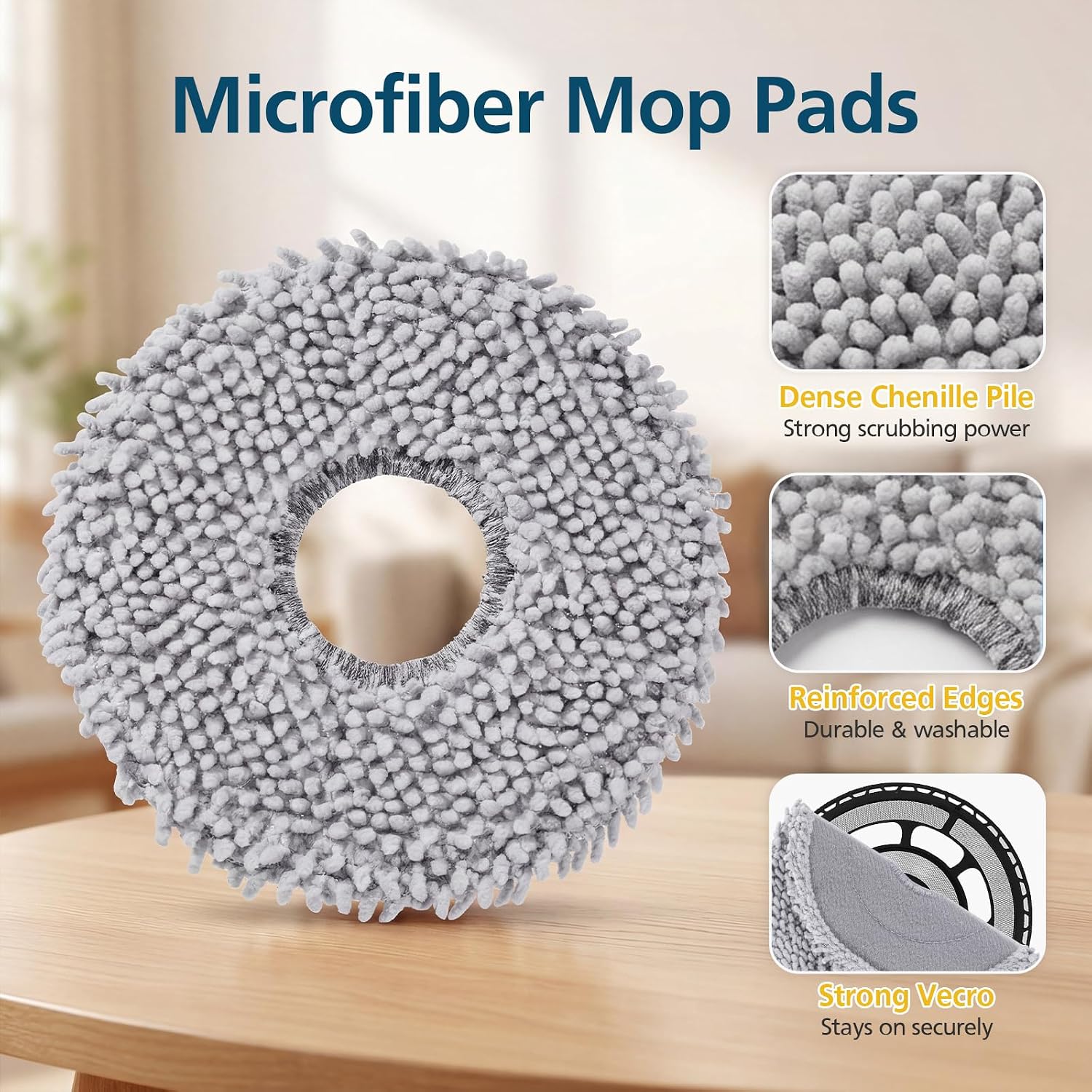 10 Pack Mop Pads for Roborock Qrevo S Pro, Qrevo S5V, QV 35A, Saros 10R
