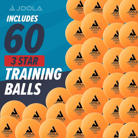 JOOLA Training 3 Star Table Tennis Balls - 40+mm Regulation Bulk Ping Pong Balls for Competition and Recreational Play - Fun as a Cat Toy - Indoor and Outdoor Compatible