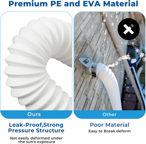 Pool Hoses for Above Ground Pools, 1.25 x 50 Inch Hose for Filter Pump, Compatible with Filter Pump 607, 637