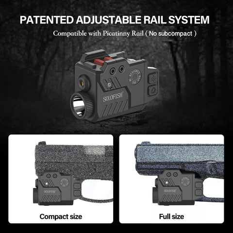 Solofish 800 Lumens Pistol Light Laser Combo