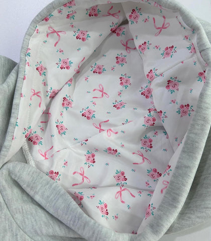 Pinclodly Hoodies for Teen Girls Long Sleeve Cute Sweatshirts Hooded Embroideried Bow Sweatshirt Preppy Clothes Fall Winter