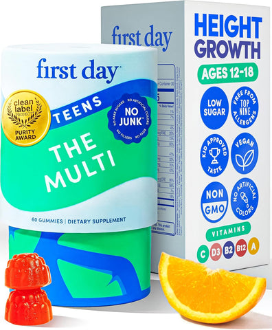 Teen Boy & Girl Multivitamin Gummy - Growth & Bone Support, 60ct, Vegan