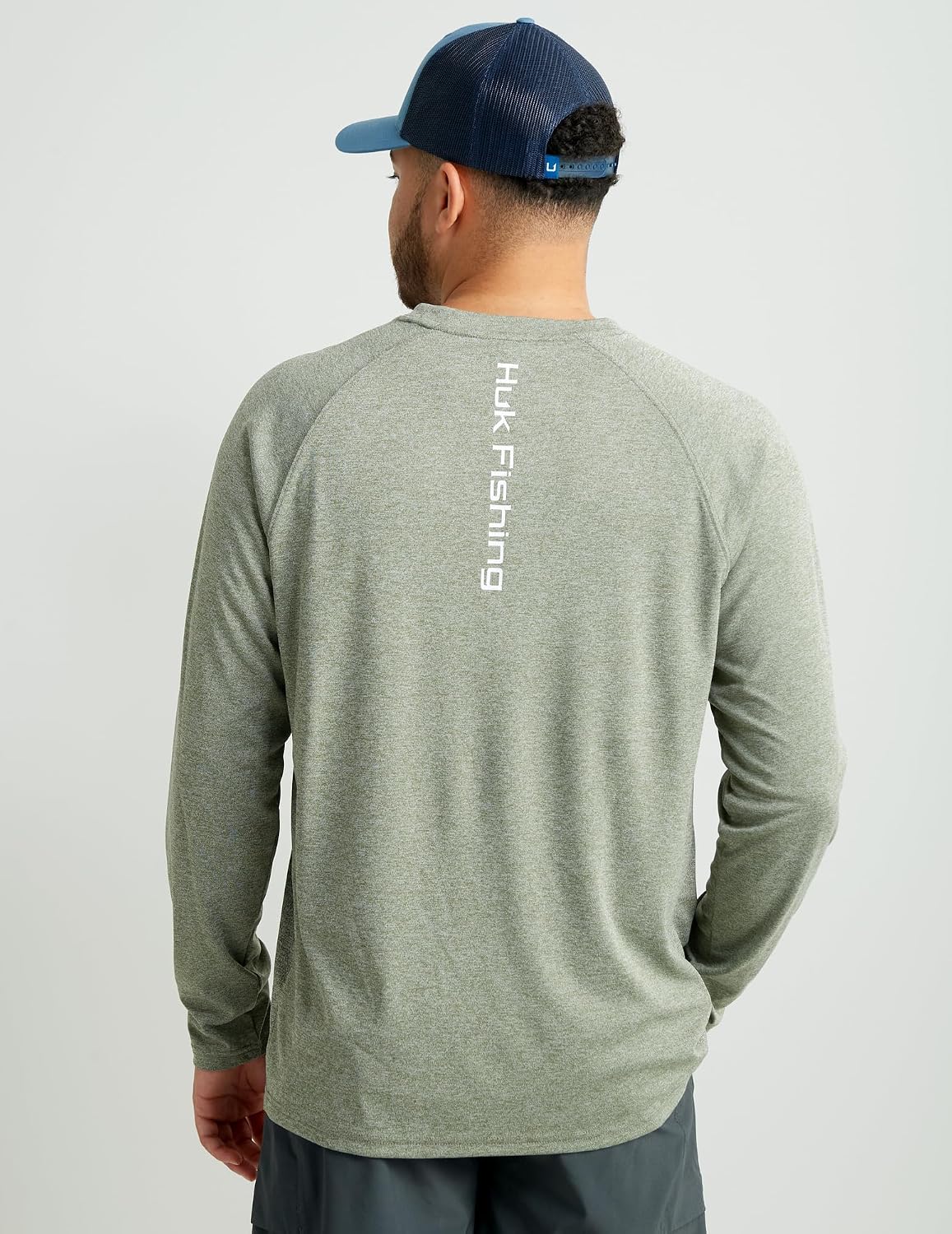Huk Men's Americana Flag Pursuit | Long Sleeve Performance Fishing Shirt with +30 UPF Sun Protection