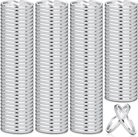PAXCOO 200Pcs Split Key Rings Bulk for Keychain and Crafts, 1 inch (25mm)