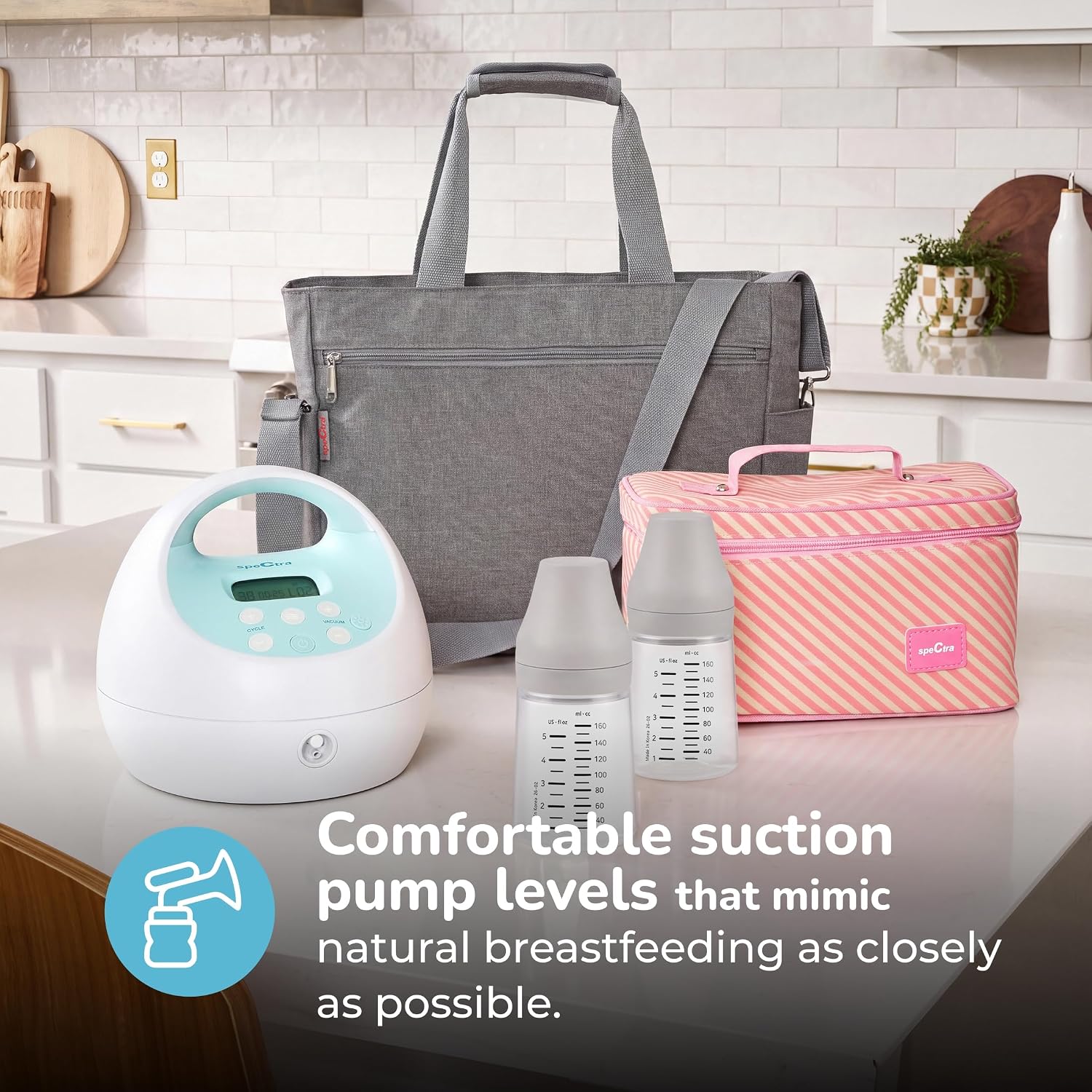 Spectra Baby S1 Plus Electric Breast Milk Pump with Tote, Bottles & Cooler