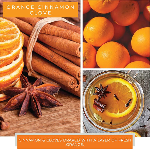 A Cheerful Giver - Orange Cinnamon Clove Baby Scented Glass Jar Candle (6oz) with Lid & True to Life Fragrance Made in USA