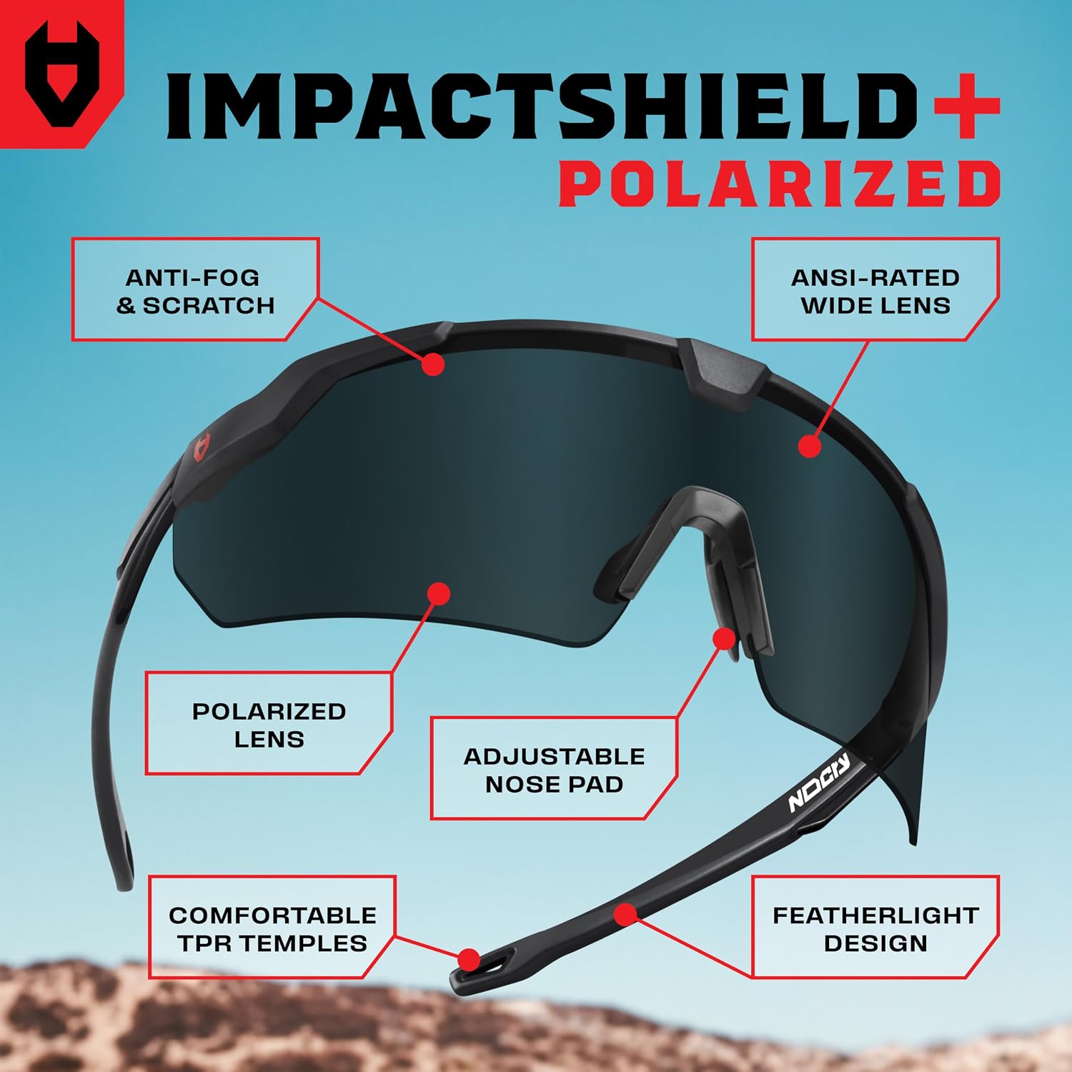 NoCry Anti-Fog Safety Glasses for Men and Women — Work Sunglasses
