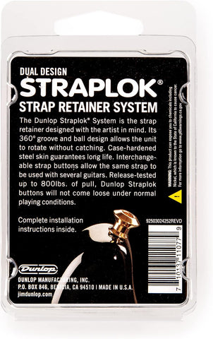 Jim Dunlop Straplok® Strap Retainers Dual Design - Vintage Nickel
