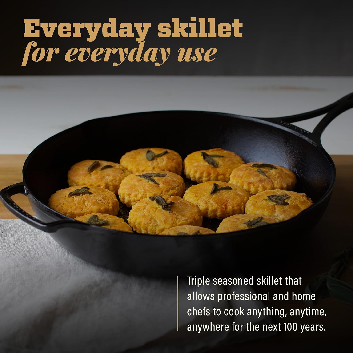 Lodge Blacklock 12 Inch Lightweight Cast Iron Skillet